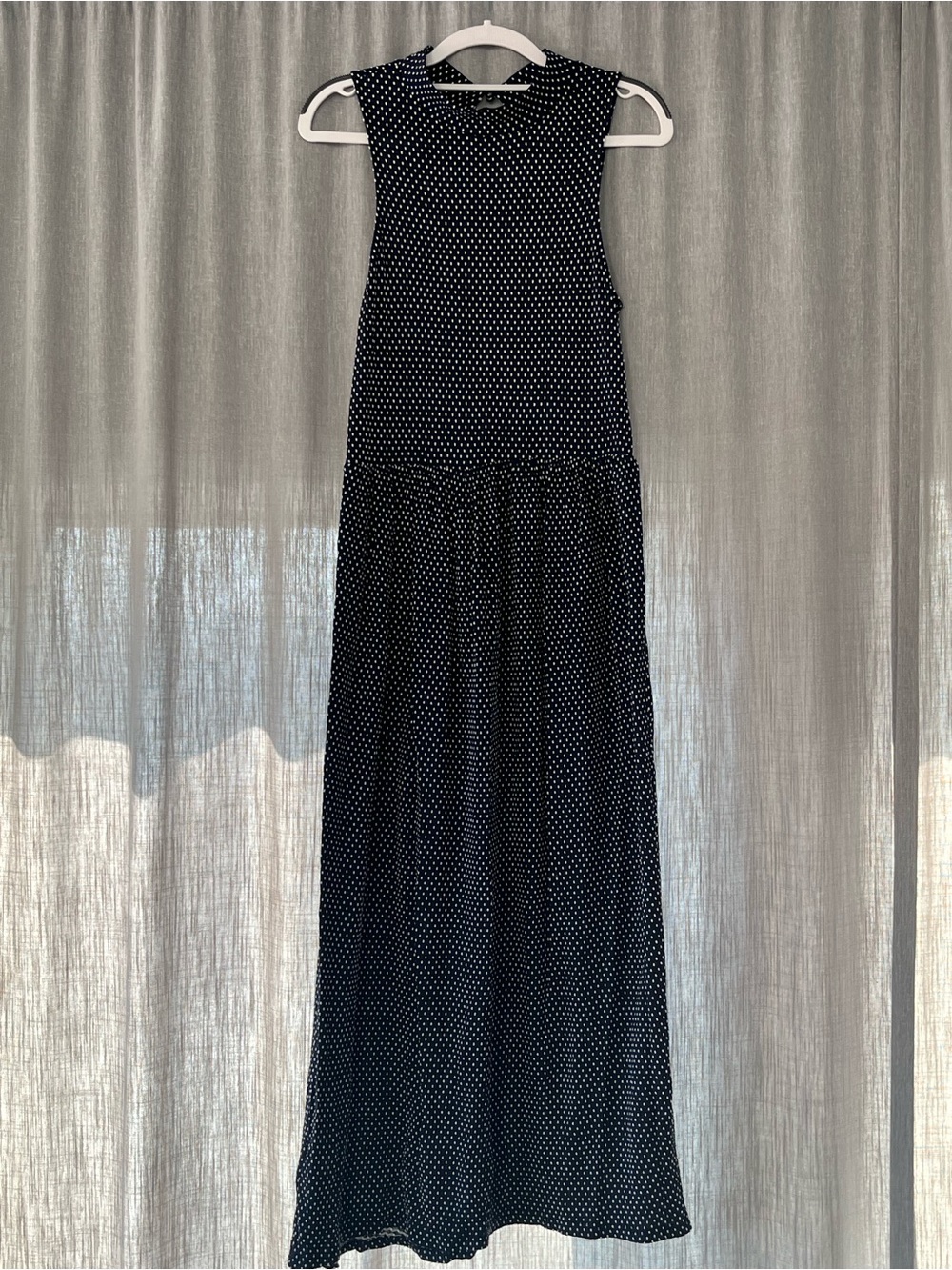 Sunday in Brooklyn Black and White Polka Dot Maxi Dress